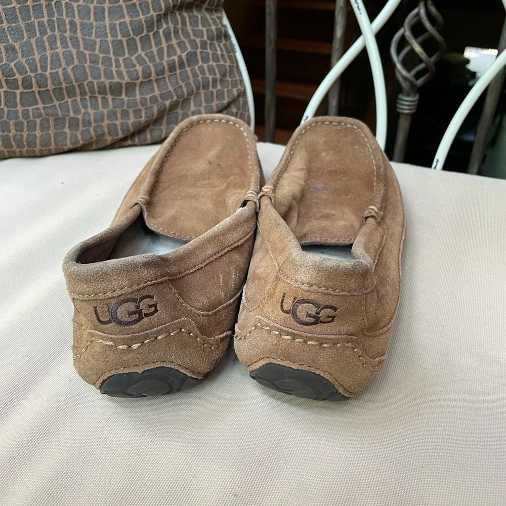 Ugg Alder Suede Slip On Shoe Slipper‎ Tan Size 10